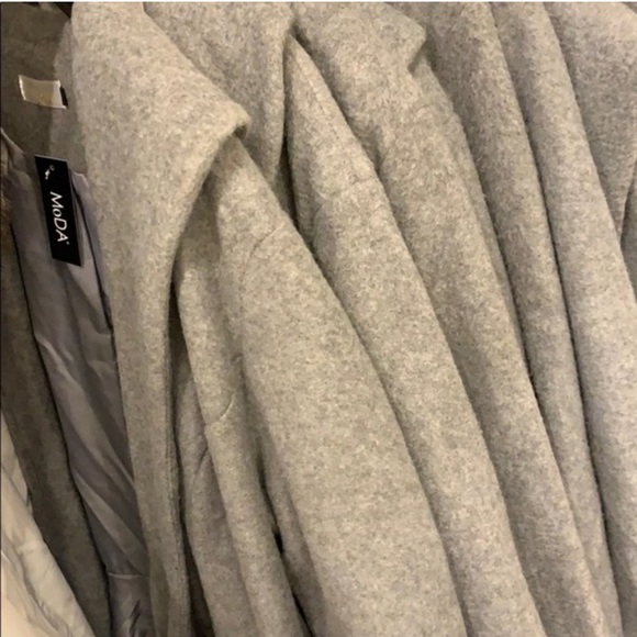 LAST CHANCE Vintage Inspired Midi Open Heather Grey Coat NWT - Picture 8 of 10